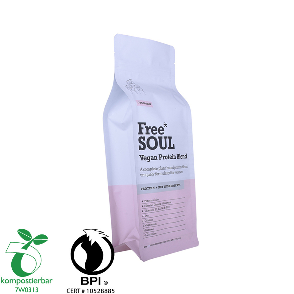 Good Seal Ability Block Bottom PLA Plastic Price Proveedor en China