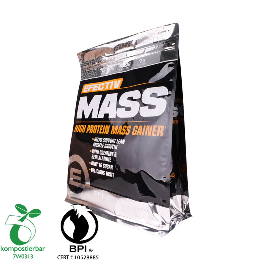 Fabricante de envases de plástico laminado con fondo redondo y cierre de cremallera en China