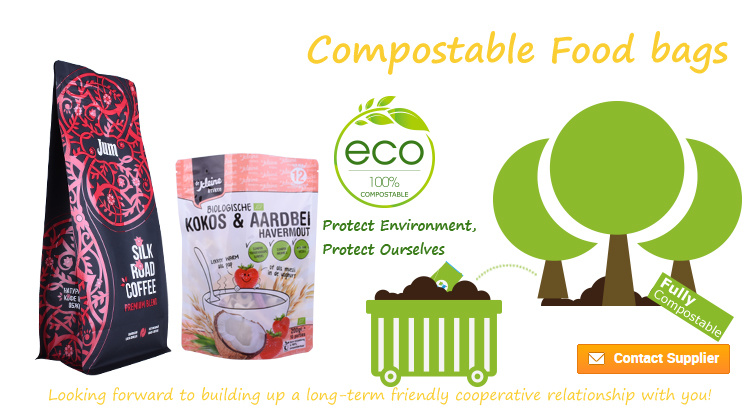 Fábrica renovable de bio bolsas de polietileno compostable de China