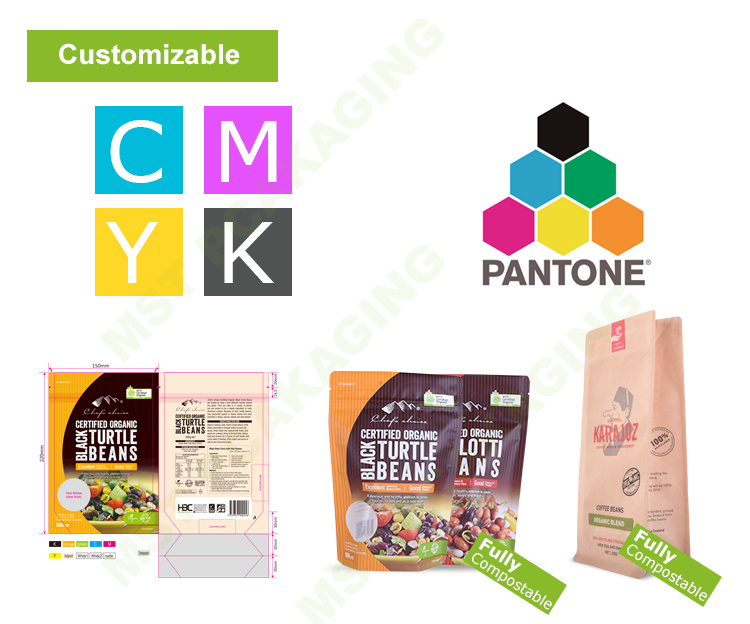 Eco Flat Bottom Pack para Coffee Factory China