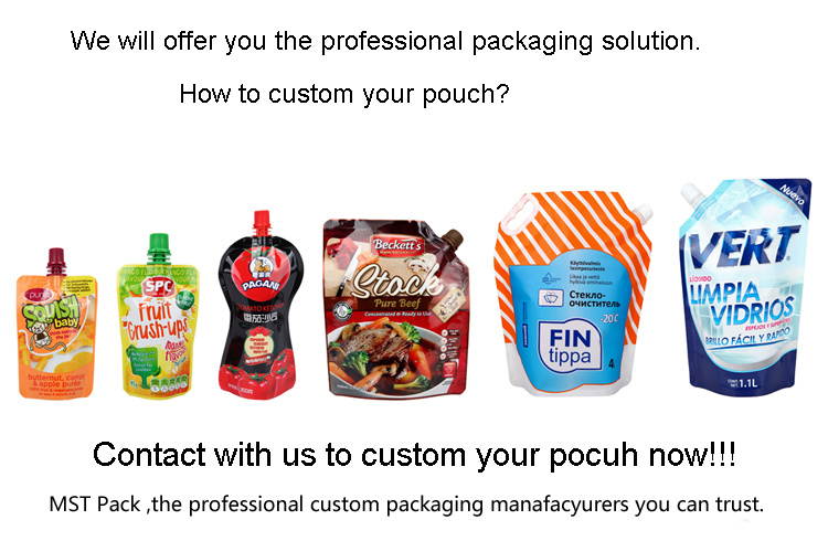 Фольга Stand Up Liquid Packaging Juice Jelly Spout Pouch Bag