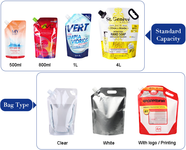 Фольга Stand Up Liquid Packaging Juice Jelly Spout Pouch Bag