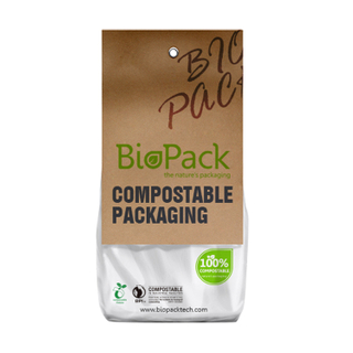 Customized Compostable Kraft Paper PLA Plastic Food Packaging Bag for Bread
