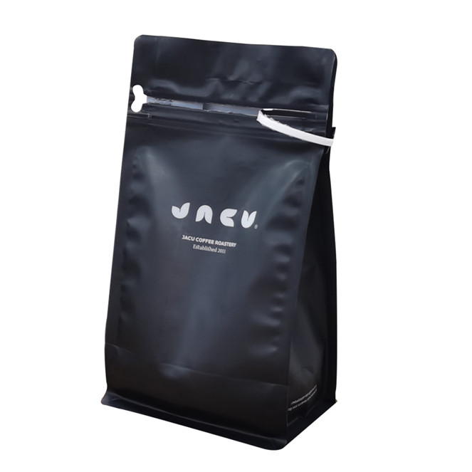 Recyclable Custom Printed Pocket Zipper Stand Flat Bottom Coffee Bag Food Grade Flexible Packaging