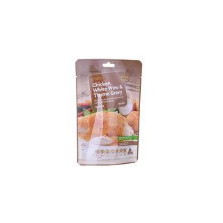 Food Safe Custom Printed Tear Notch Stand Up Compostable Seafood Bags