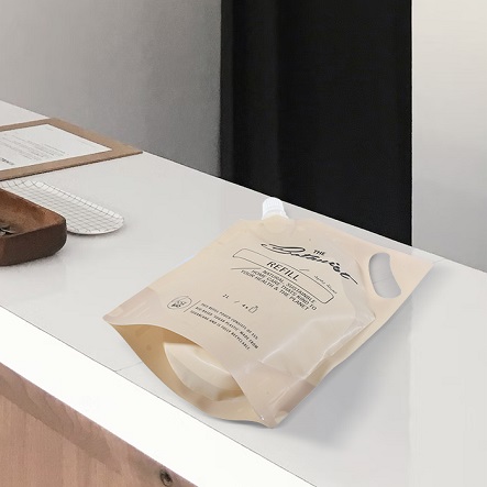 bolsa de pie laminada con pico