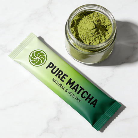 Embalagem em bast&atilde;o personalizada Pacote de p&oacute; Matcha