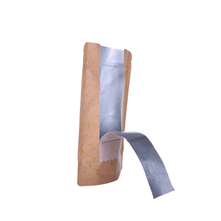 Aluminum Laminated Kraft Paper Food Pouch Tea Bulk Brown Custom Packaging Bags Zipper Moistureproof Bag