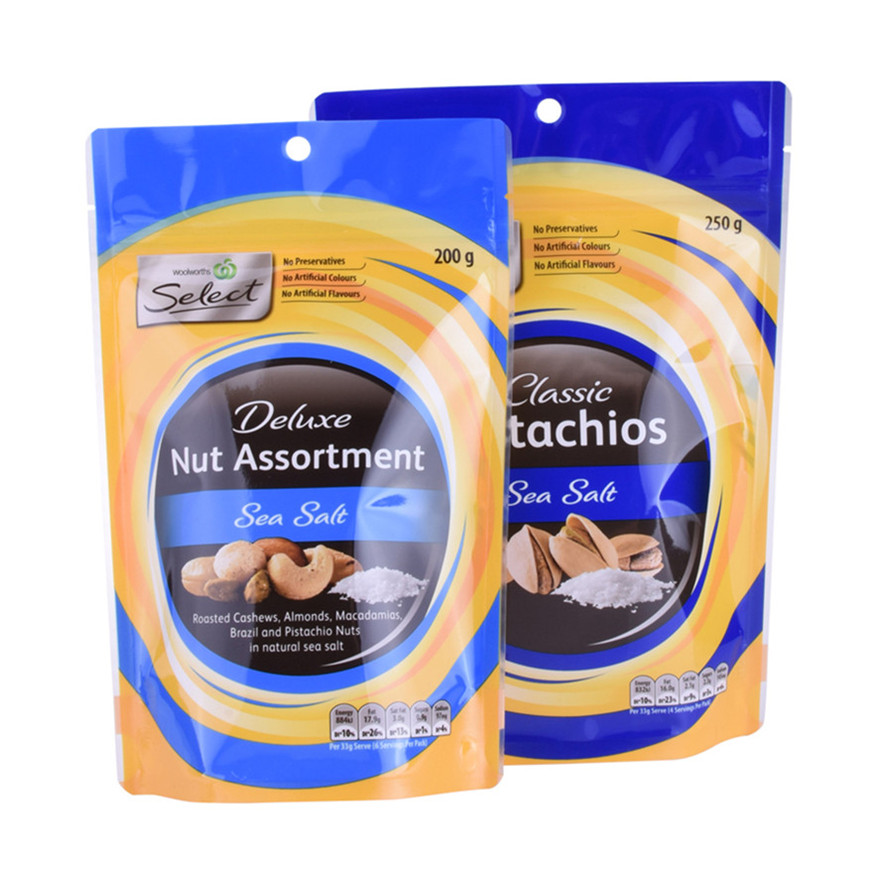 Nut Seed Packaging Resealable Zip Lock Recyclable PE Bag Plastic from