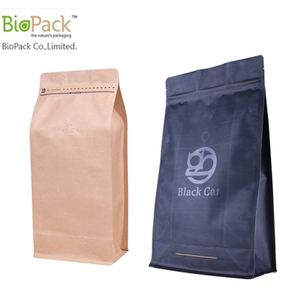 Matt printing coffee bag with degassing valve in kraft paper and laminated material from China