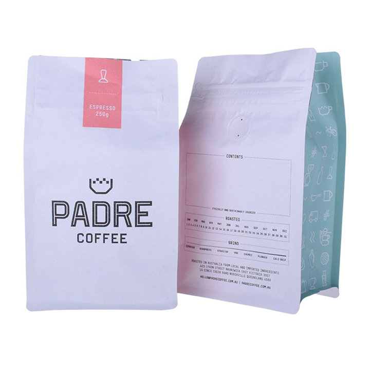 Biodegradable High Barrier Coffee Filter Bag 250g Kraft Coffee Pouch