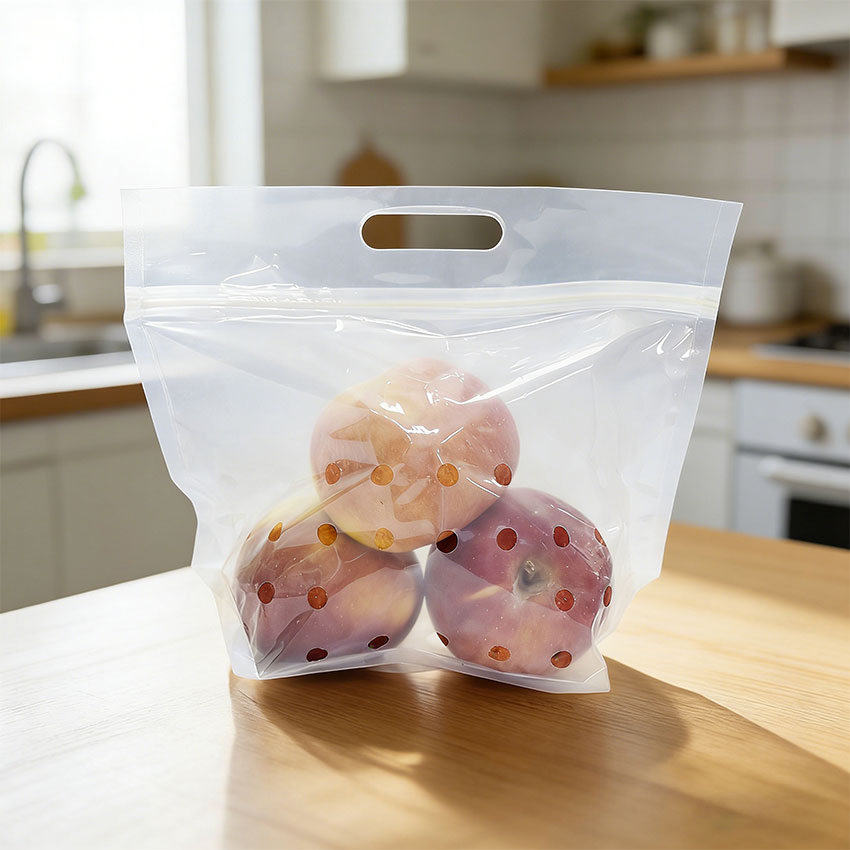 Niestandardowe, zamykane na zamek, kompostowalne torby na owoce