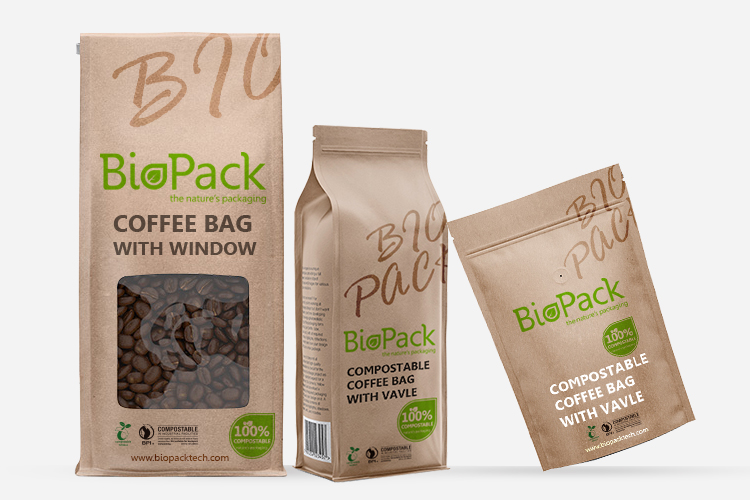 Compostable & Biodegradable Coffee Bag