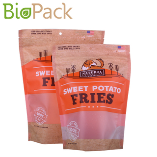 Wholesale Window Stand Up Pouch Zip Lock Bag For Natural Pet Food Packaging with Zipper 