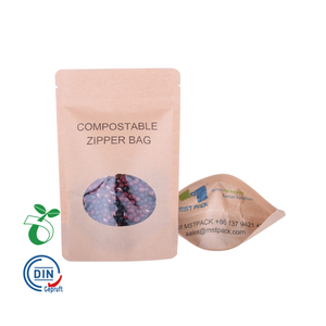 ECO Plastic Kraft Paper Compostable Coffee Stand Up Bag With Biodegradable Zipper Wholesale From China
