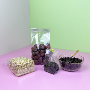 Lebensmittelechte, recycelte, durchsichtige Plastikt&uuml;ten mit Seitenfalten im Gro&szlig;handel f&uuml;r Lebensmittel