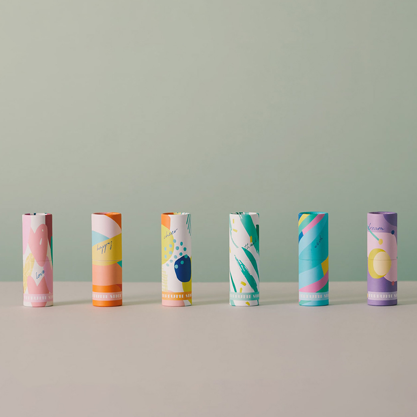 Egendefinert Twist-up biologisk nedbrytbar tom Papir Lip Balm Tube-emballasje