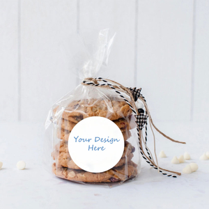 Imballaggi in plastica compostabile Sacchetti per biscotti in cellophane rinnovabile con lacci