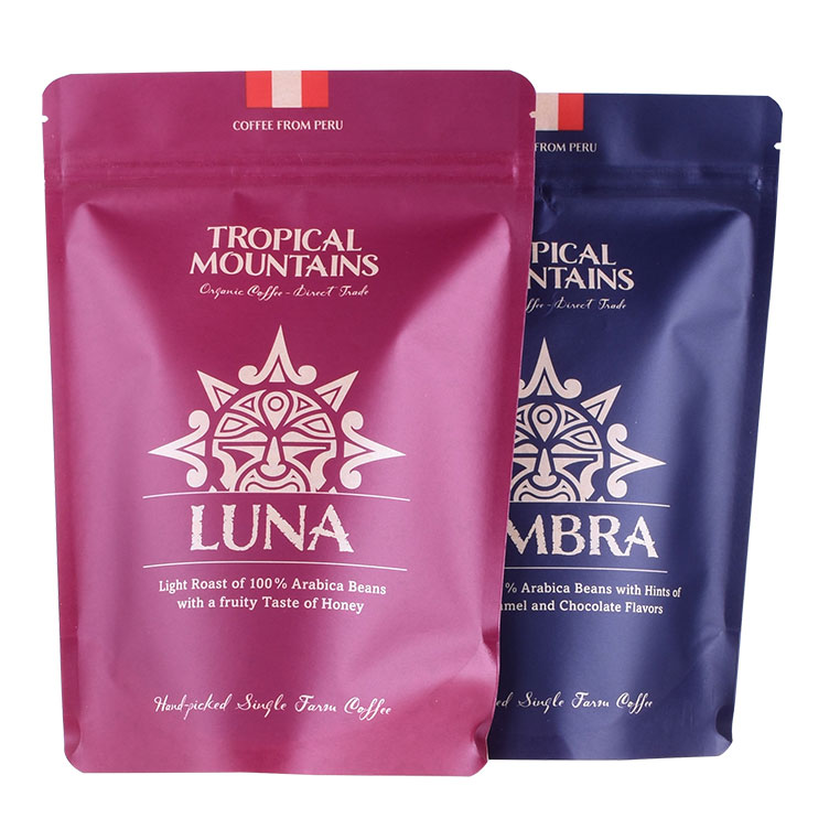 Kraft Pla Bag Eco Friendly Stand Pouch Coffee Feen Packaging 