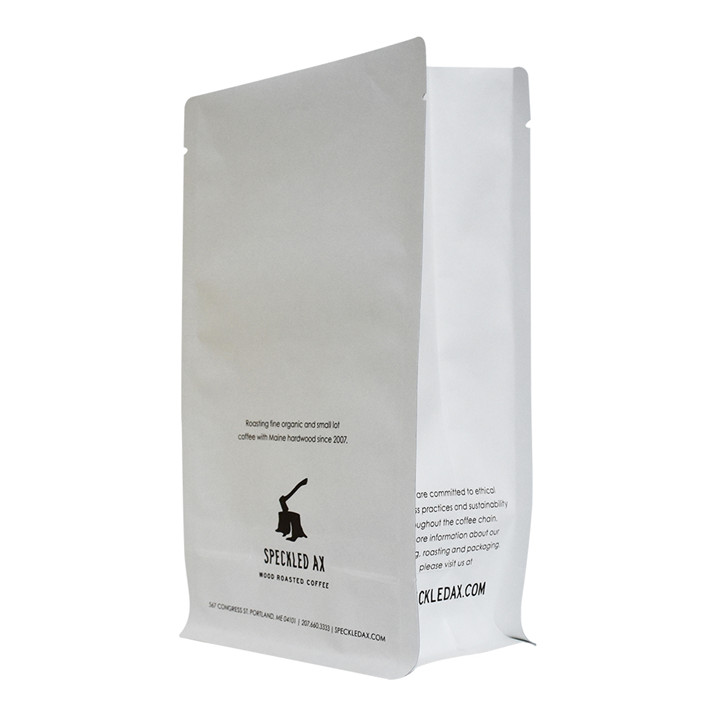 Resealable Ziplock Heatsealable Side Gusset Block Bottom Tea Kraft Paper Bag Paper Tea Pouch