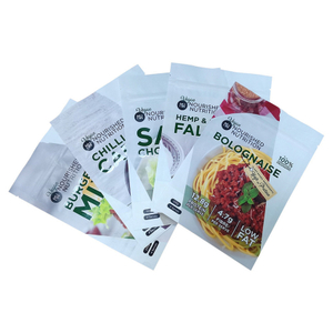 BPA Free Eco Friendly Compostable Kraft Paper Stand Up Food Bags with Zipper