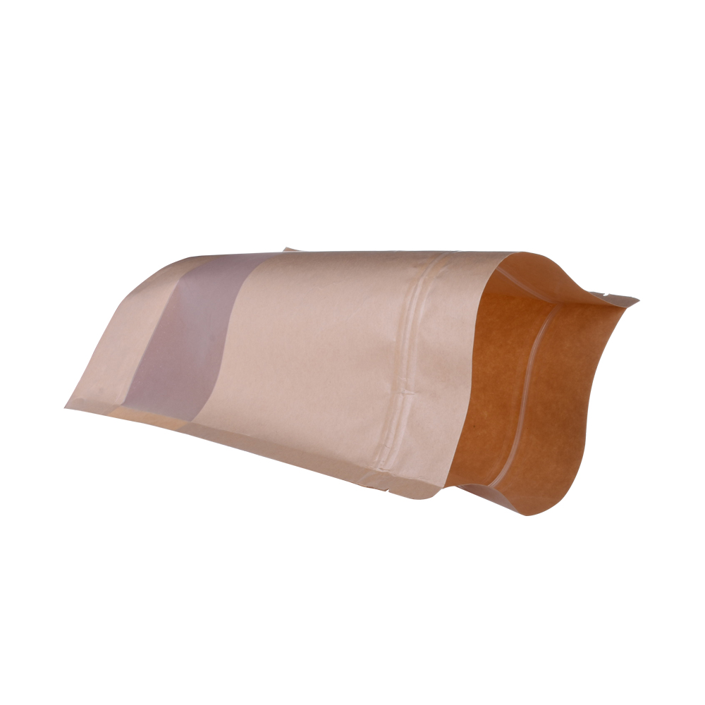 Compostable Stand Up Zipper Pouch Bags with Rectangular Window