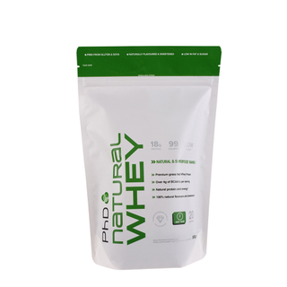 Resealable Whey Powder Logo Printed Custom Stand Up Pouch With Zipper Flexible Bag Supplier