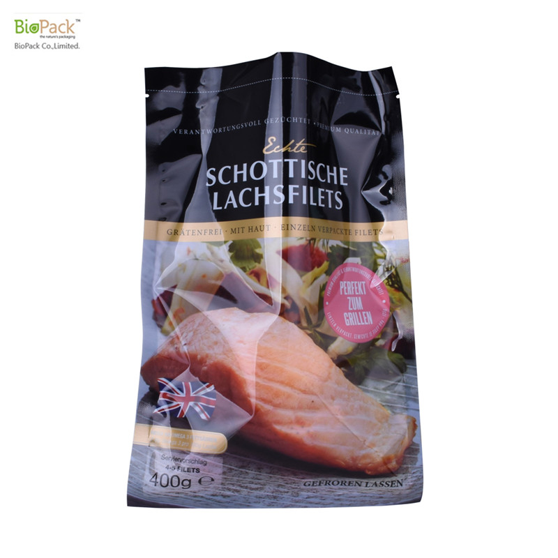 Custom Print Food Grade Flexible Vacuum Bag with Gusset For Fish such
