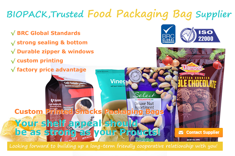 Plastic Zip Lock Standard Top Zip Packaging For Baked Goods from China manufacturer
