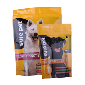 Food Grade Laminated Transparent Best Custom Dog Treat Bags with Zipper