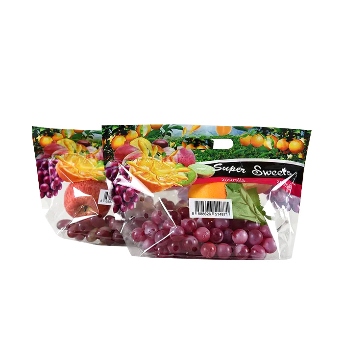 custom printed clear PLA biodegradable packaging for fresh fruit with