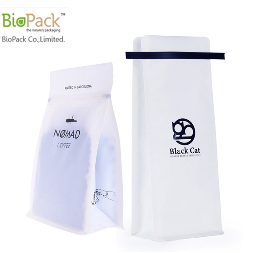 Popular white gusset plastic free Eco Coffee and Tea Bag With Zip lock from China