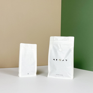 Buste di caff&egrave; in carta di riso bianche personalizzate compostabili per la casa per caffetterie