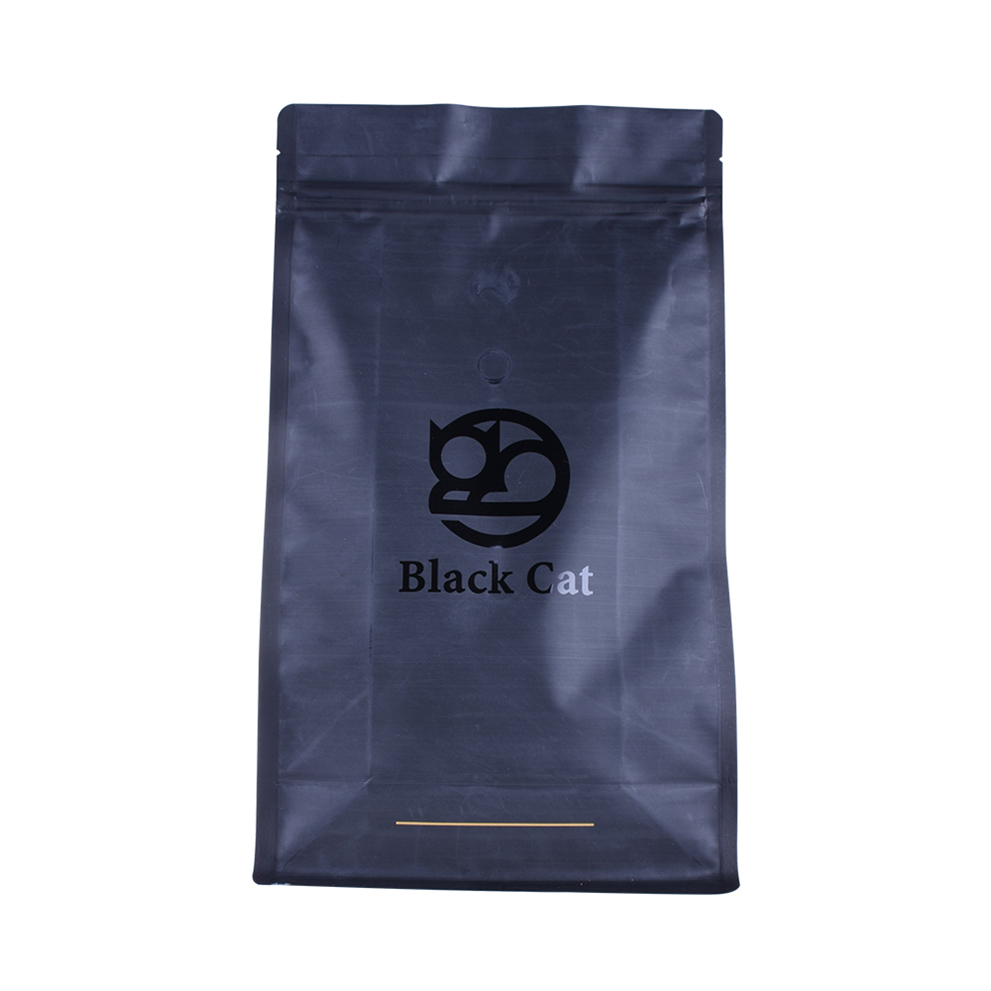 Compostable Zip Lock Packaging Flat Bottom Bag For Coffee