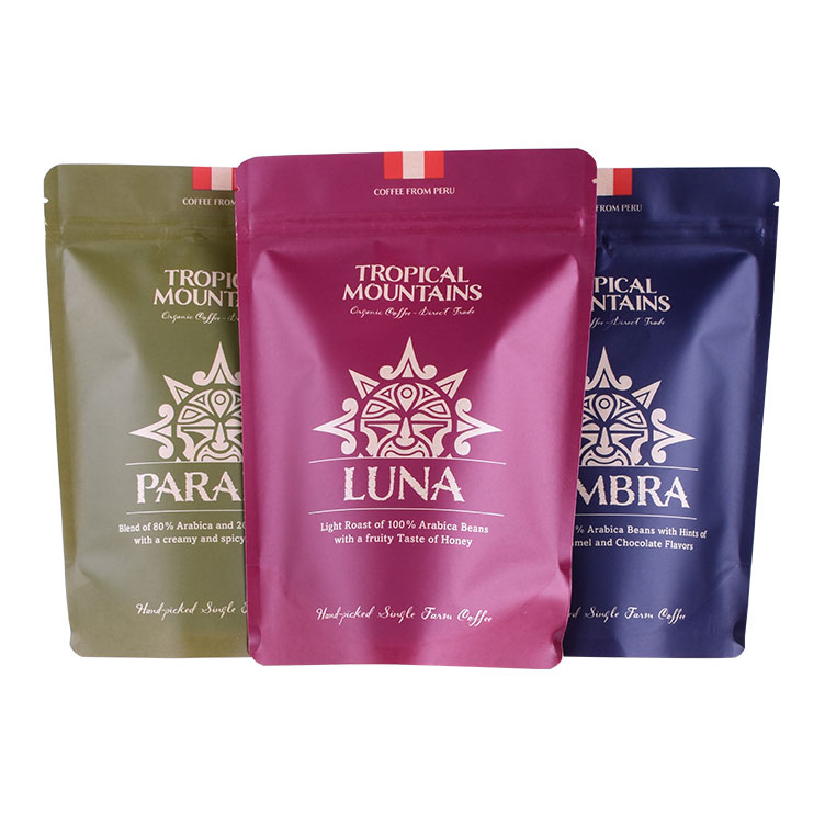 Kraft Pla Bag Eco Friendly Stand Pouch Coffee Feen Packaging 