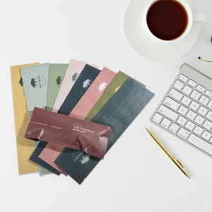 Personlig design med rivende flate komposterbare sm&aring; kaffeb&oslash;nneposer