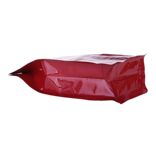 Flat Bottom Food Grade Valve Aluminum Foil Coffee Bean Tea Zipper Bag