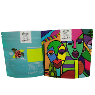 Plastic Free Compostable Zipper Packaging Coffee Stand Up Pouches