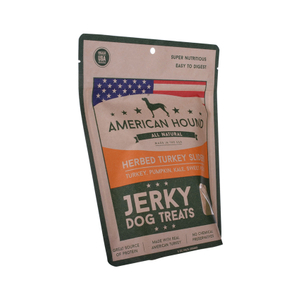 Designed Printing Kraft Paper Dog Food Packaging Bags with Zipper And Hand Hole