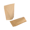 100% Home Compostable Kraft Paper Packaging Bag with Zipper and Window