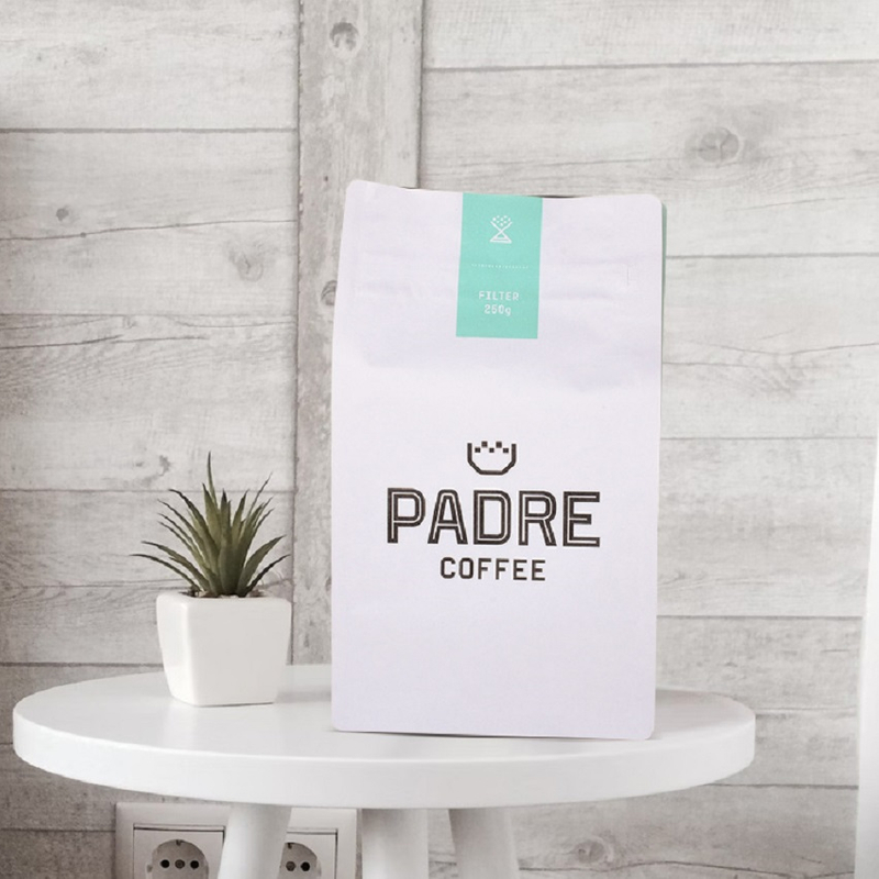 Wyprzedaż fabryczna z blokowym dolnym białym zaworem odgazowującym, zgrzewalne torby na kawę