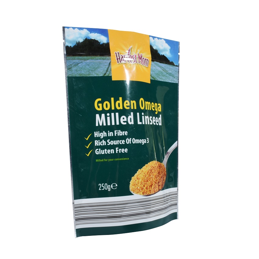 Wholesale Biodegradable Brown Kraft Paper Stand Up Pouch with Window for Gluten Free Pasta