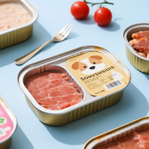 Futterbeh&auml;lter aus Aluminiumfolie in Sondergr&ouml;&szlig;e f&uuml;r Hundefutter