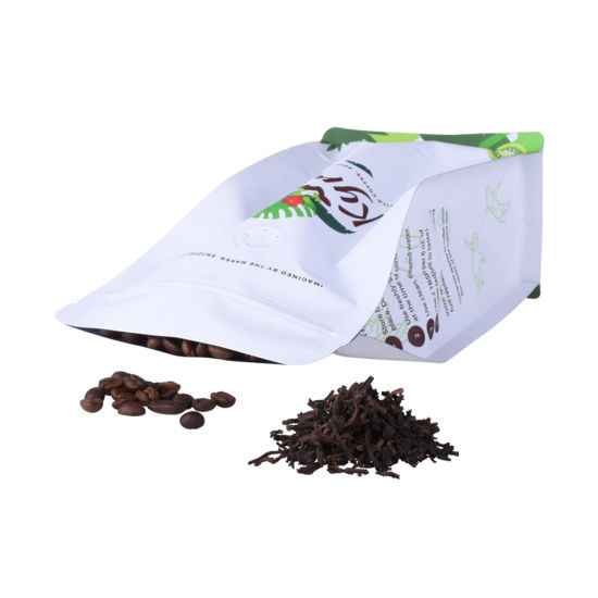 Craft Paper Printed Compostable Zipper Lock Packaging Biodegradable Coffee Bag