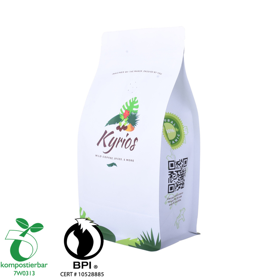 F&aacute;brica de bolsas de caf&eacute; transparentes Ziplock de papel Kraft que se puede volver a sellar de China