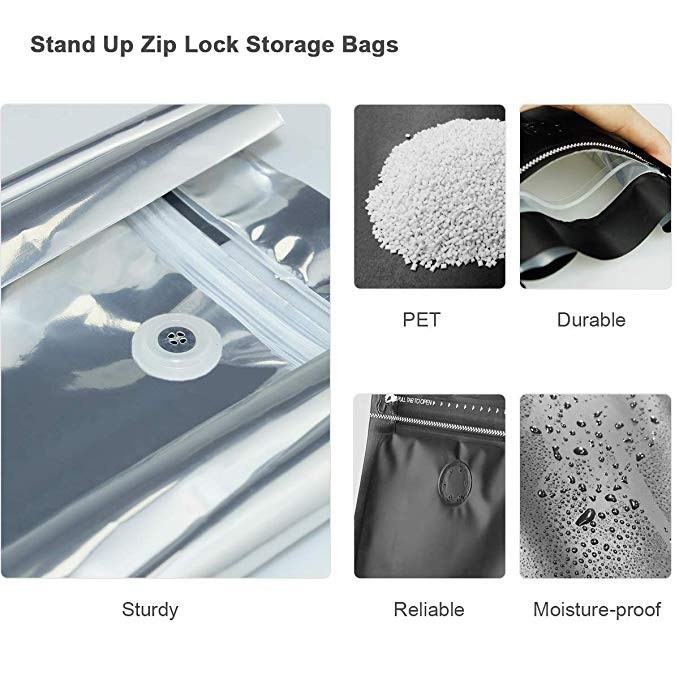 Пользовательский печатный компостируемый пакет для пищевых продуктов на молнии с плоским дном