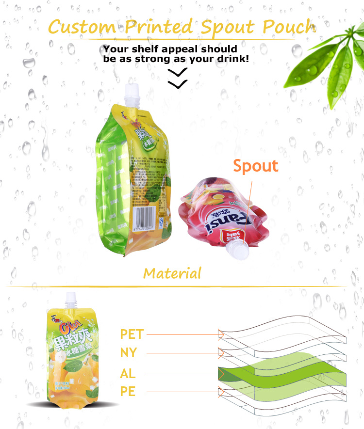 Напечатанный на заказ пакет Doypack Stand up с носиком оптом в Китае