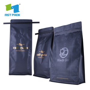 Wholesale High Quality Standing Biodegradable Customized Printed 250g 500g 1kg Flat Bottom Coffee Zipper Bag with Valve